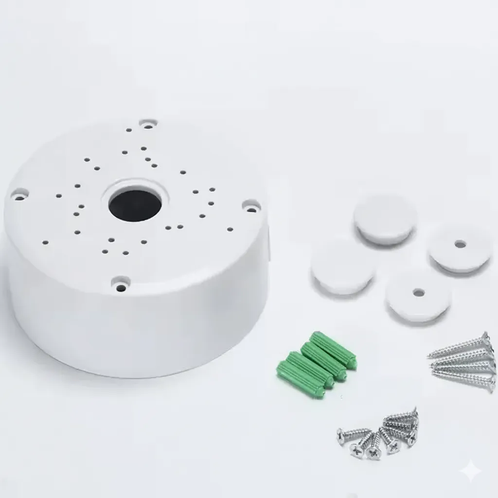 CAJETIN PLASTICO REDONDO PARA CAMARA DE SEGURIDAD